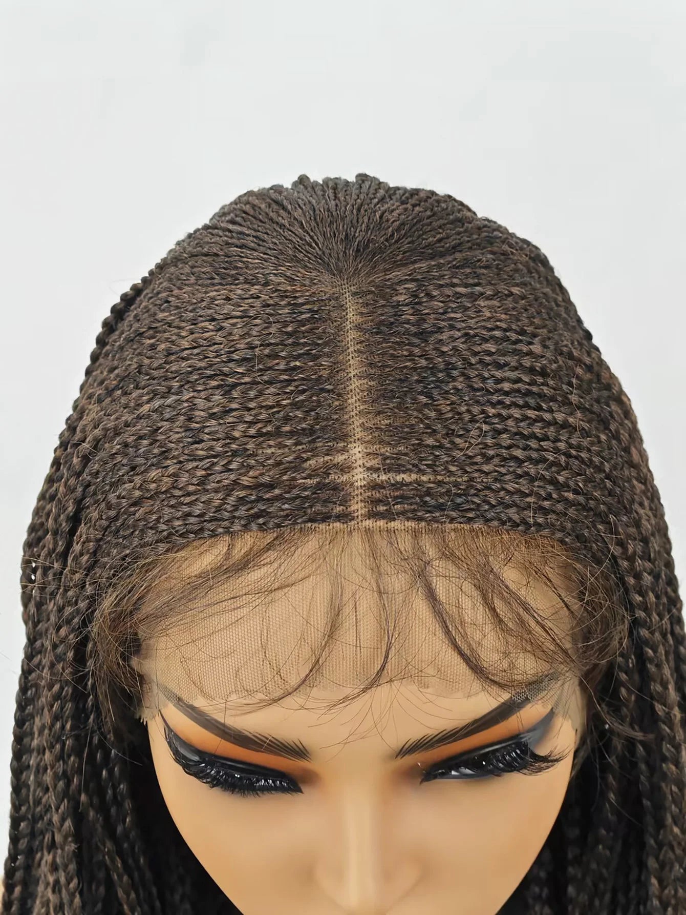 30 Inch Knotless Box Braids Wig | Full Lace Front | Deep Wave | Lightweight | For Black Women