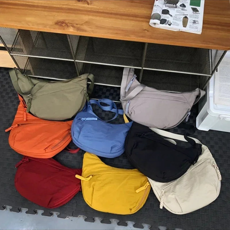 Soft Cloth Hobo Crossbody | Trendy Large Capacity Student Bag Luxegan