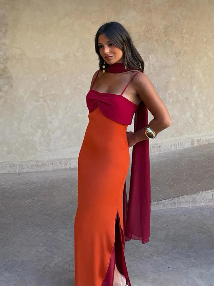 One-Shoulder Layered Chiffon Maxi Dress – Asymmetric, Slim A-Line, Empire Waist Luxegan