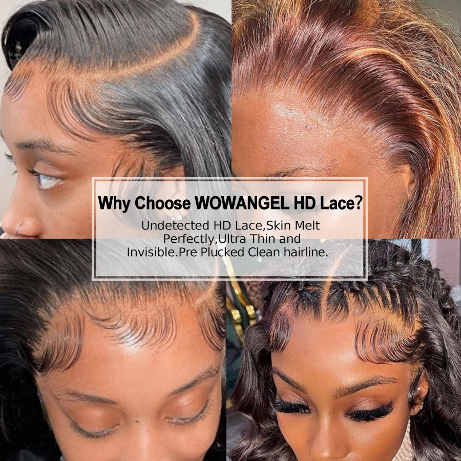 1b/27 Highlight HD Lace Front Wig | 250% Density Body Wave Human Hair Luxegan