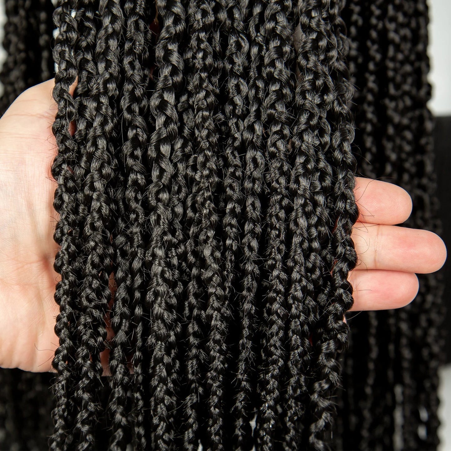 36" Criss Cross Braided Wig | Full Lace | Baby Hair | Large Cap | Synthetic Braids Luxegan