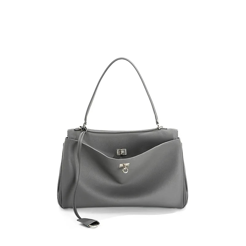 Rodeobag Leather Handbag | Single Shoulder Crossbody Bag | Large Capacity Women's Commuting High-end Tote Bag Luxegan