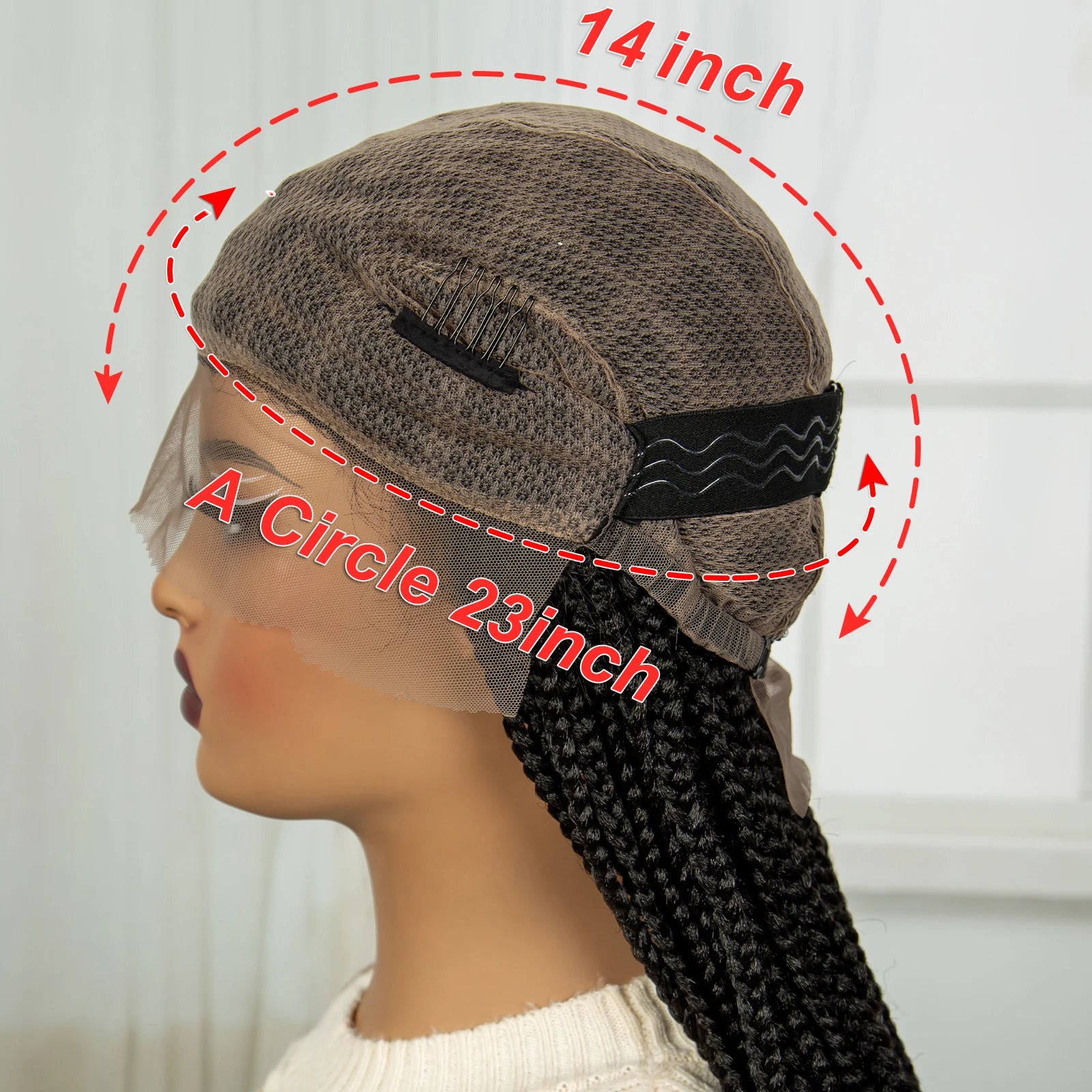 34" HD Boho Box Braids Wig | Curly Ends | Full Lace | Baby Hair Luxegan