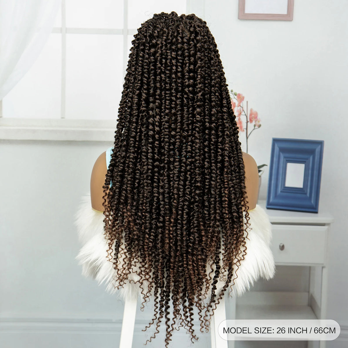 Burgundy Knotless Twist Dreadlocks Lace Front Wig | Crochet Braids | Full Lace | Black Women