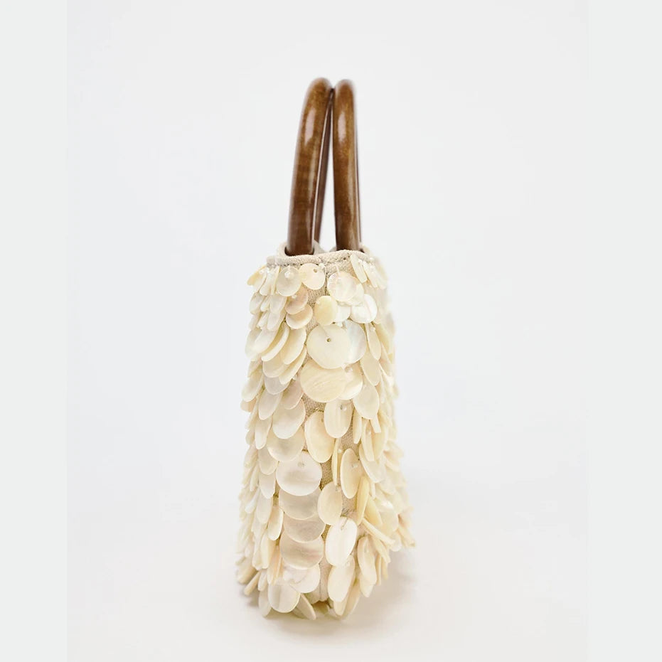 Pure Handmade Natural Shell Bag | New Niche Design Summer Vacation Beach Bag & French Heavy Industry Fashion Ladies Handbag Luxegan