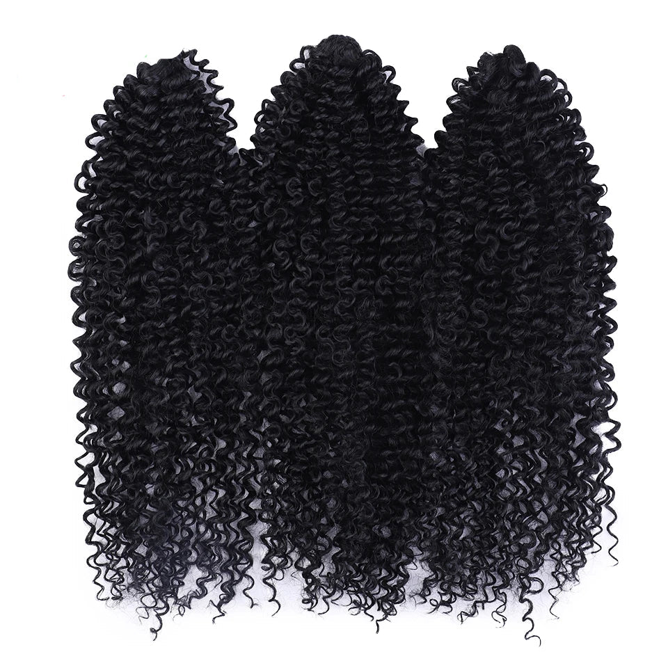 18" Afro Kinky Curly Crochet Hair | Ombre Passion Twist Braids | 60 Strands/Pack | Heat Resistant