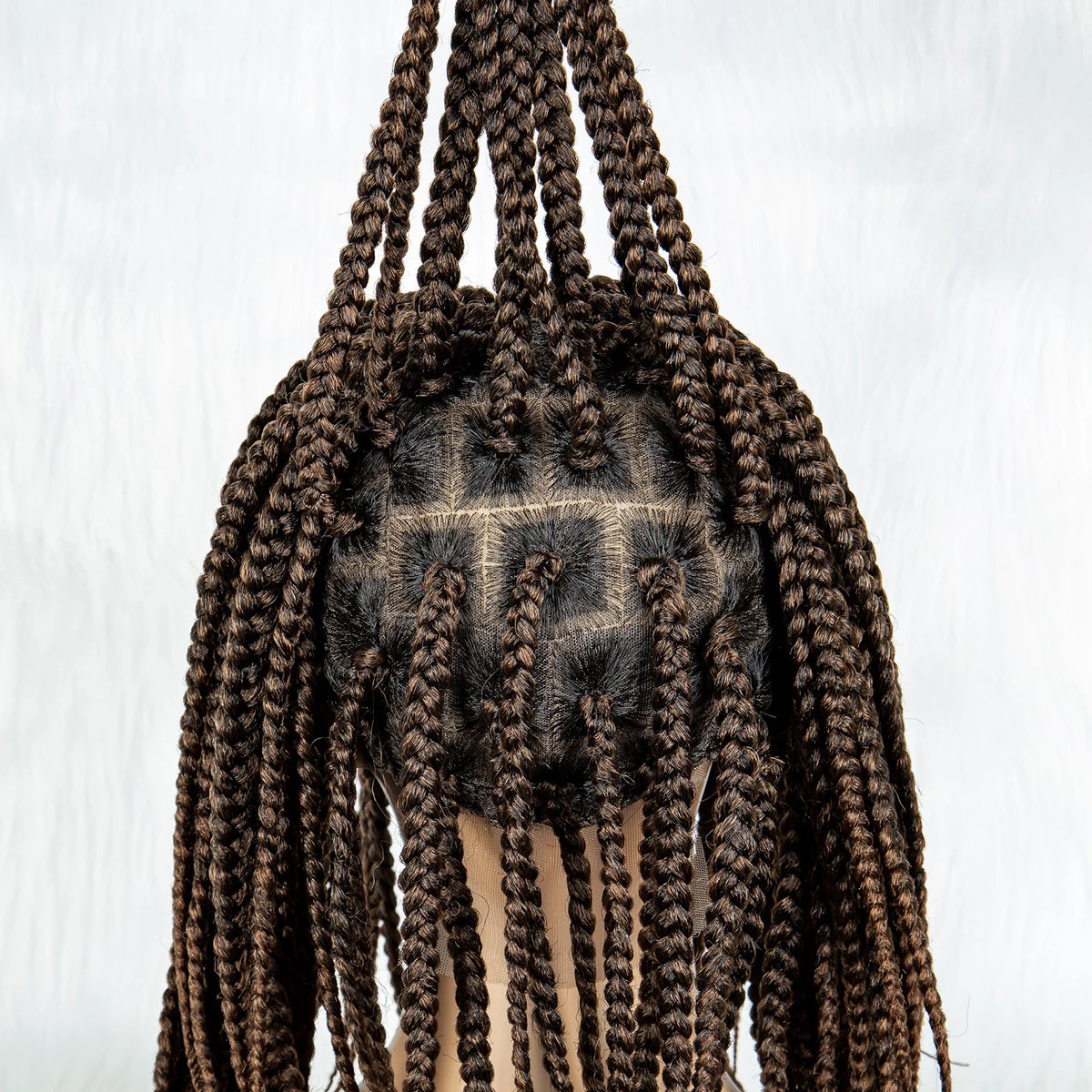 Pelucas trenzadas Bob para mujeres negras Peluca de encaje completo con trenzas estilo cornrow Peluca sintética de encaje frontal con trenzas de caja sin nudos con cabello de bebé