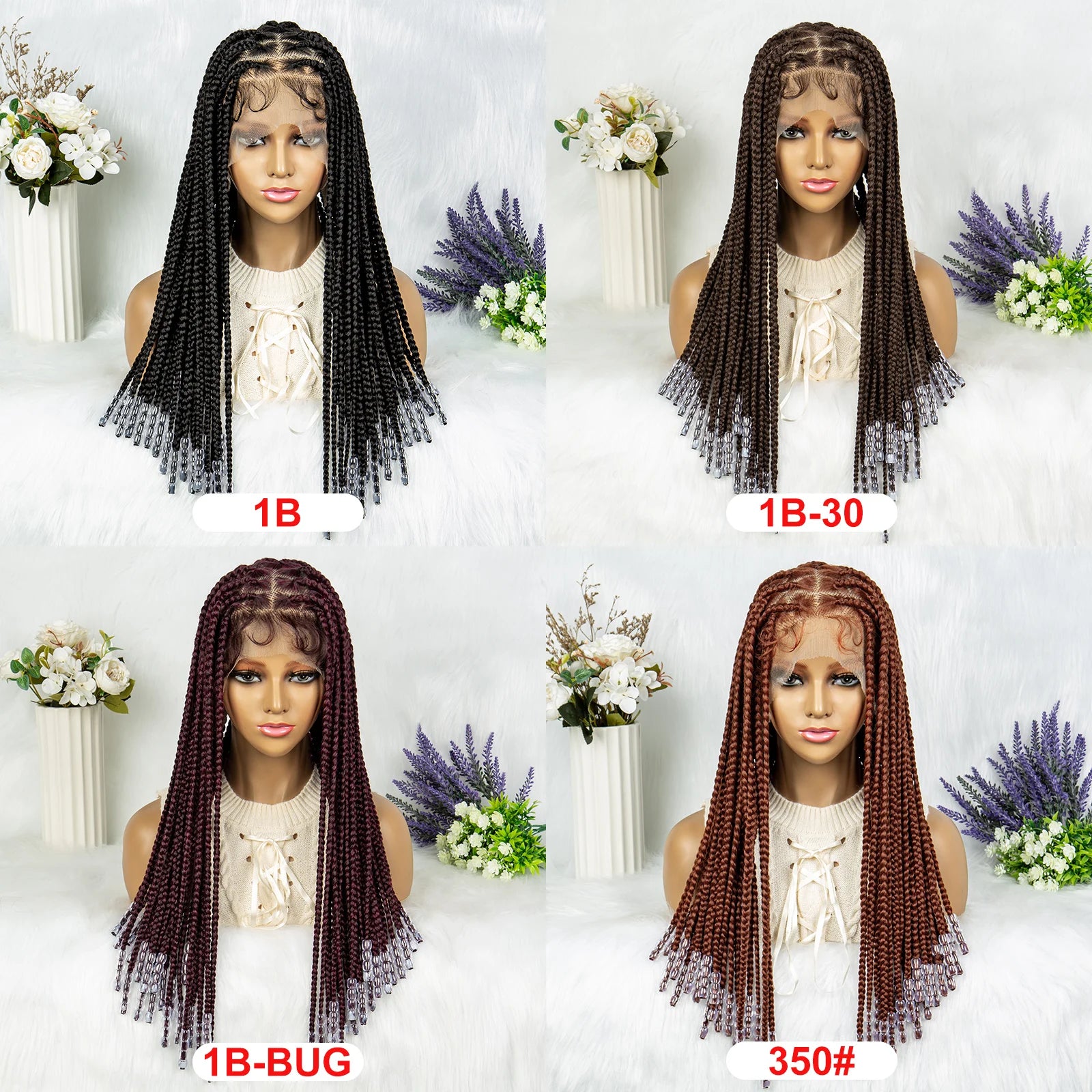 Full Lace Knotless Box Braids Wig | Pre-Plucked Baby Hair | Goddess Braids Luxegan