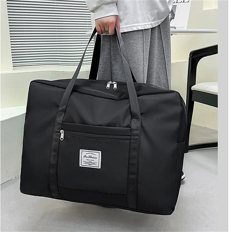 Large Capacity Folding Travel Bags Waterproof Luggage Tote Handbag | Travel Duffle Bag Gym Yoga Storage Shoulder Bag Luxegan