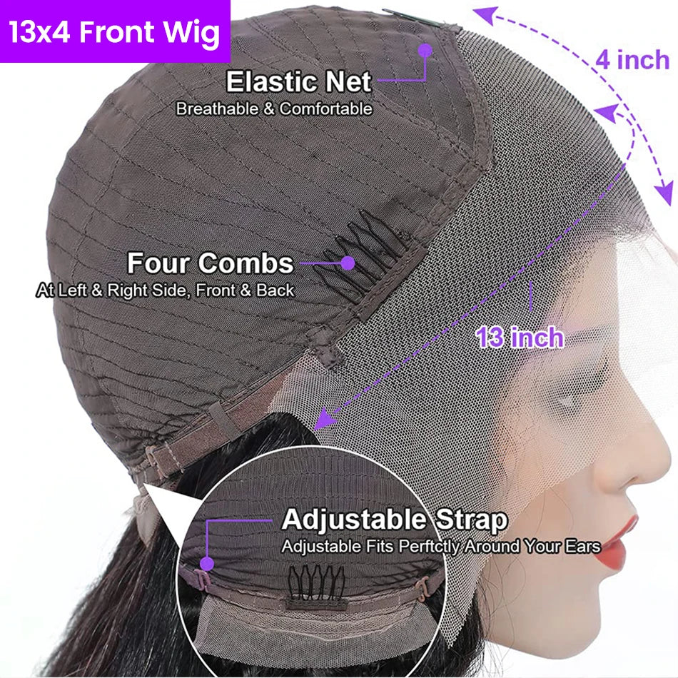 13x4 HD Lace Front Water Wave Wig | Long | 360 Lace Frontal | Brazilian Virgin Hair