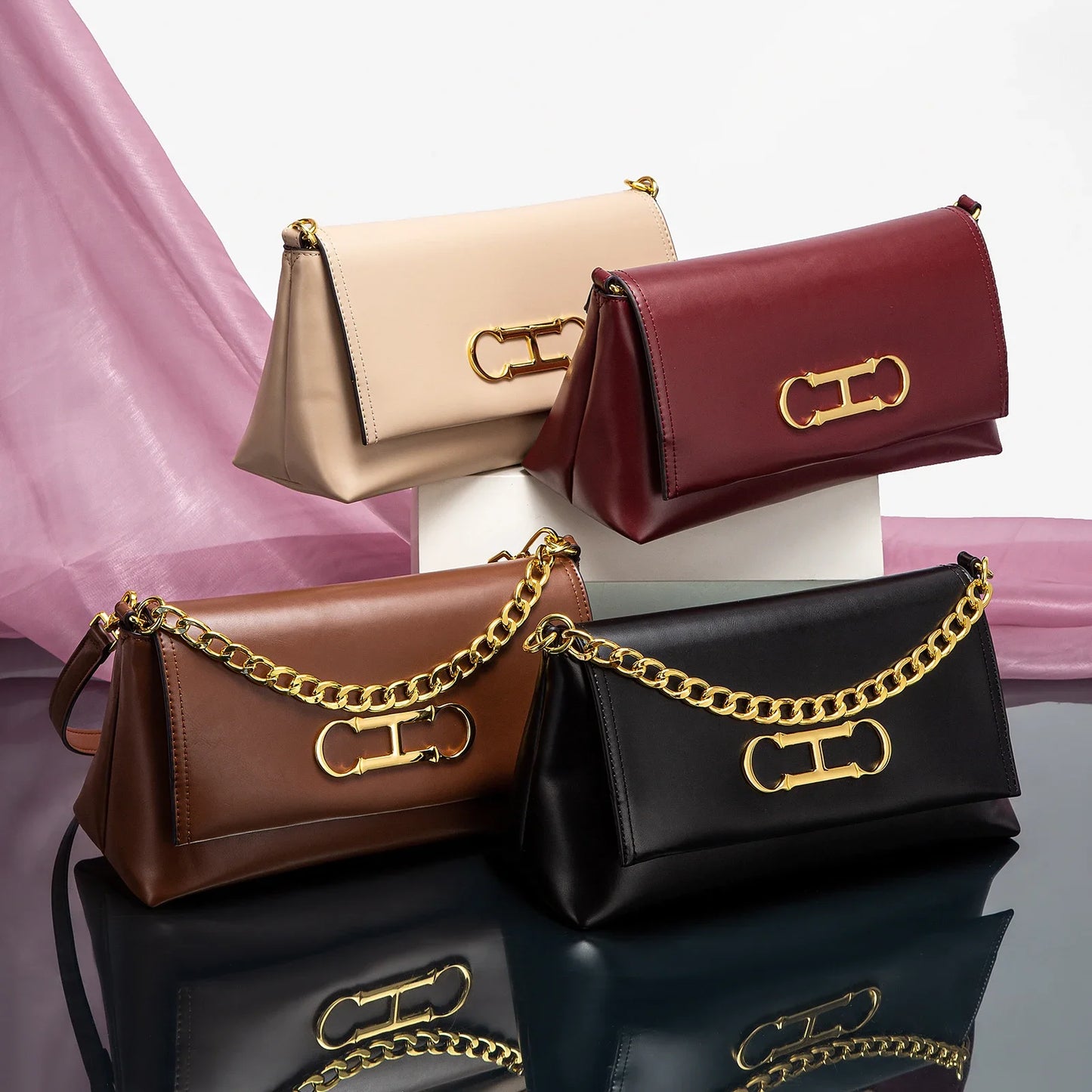 Pure Simple Classic Retro Square Ladies Shoulder Bag | Fashionable Exquisite Workmanship New Women's Crossbody Bag Luxegan