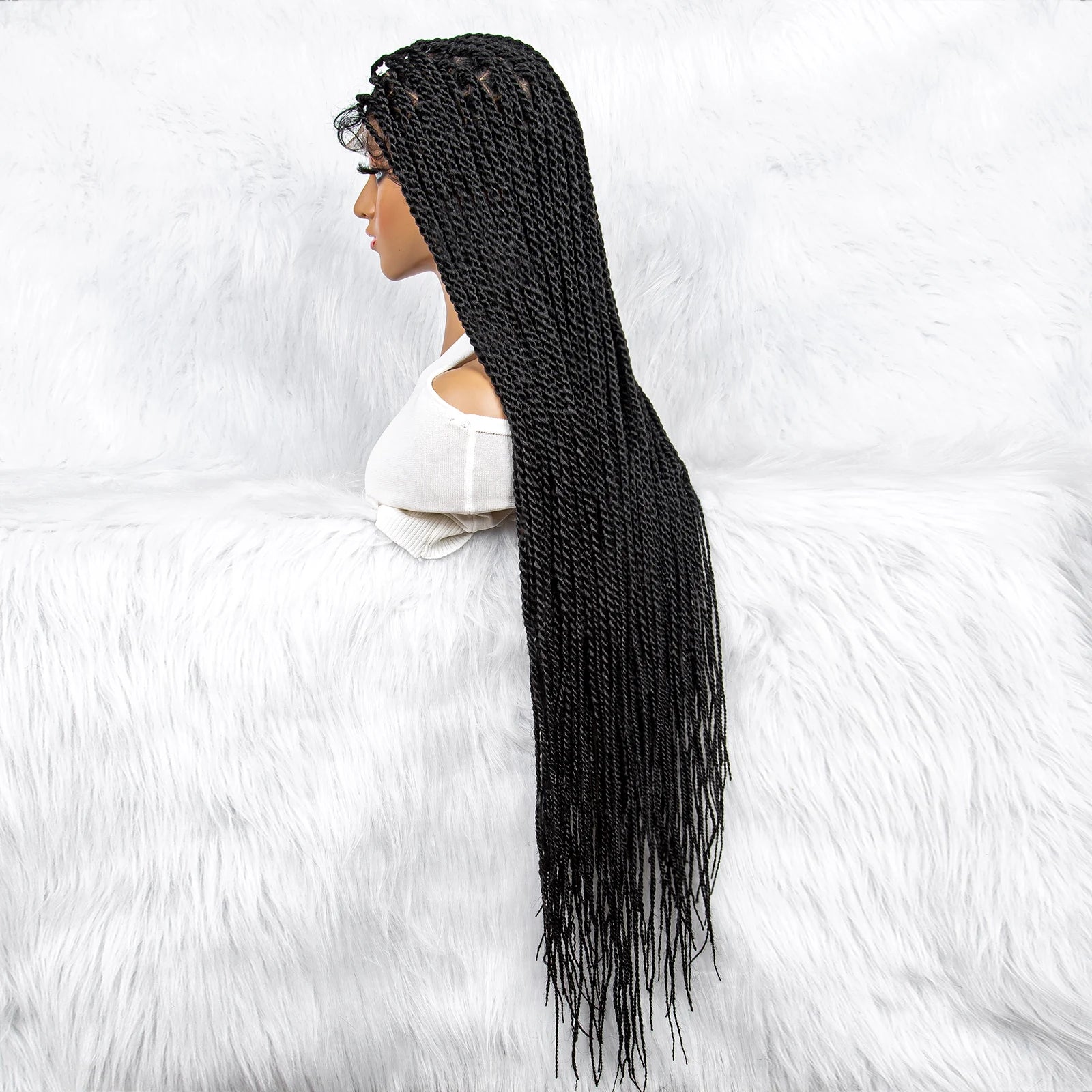 Full Lace Frontal Dreadlocks Wig | Twisted Hair & Baby Hair Luxegan