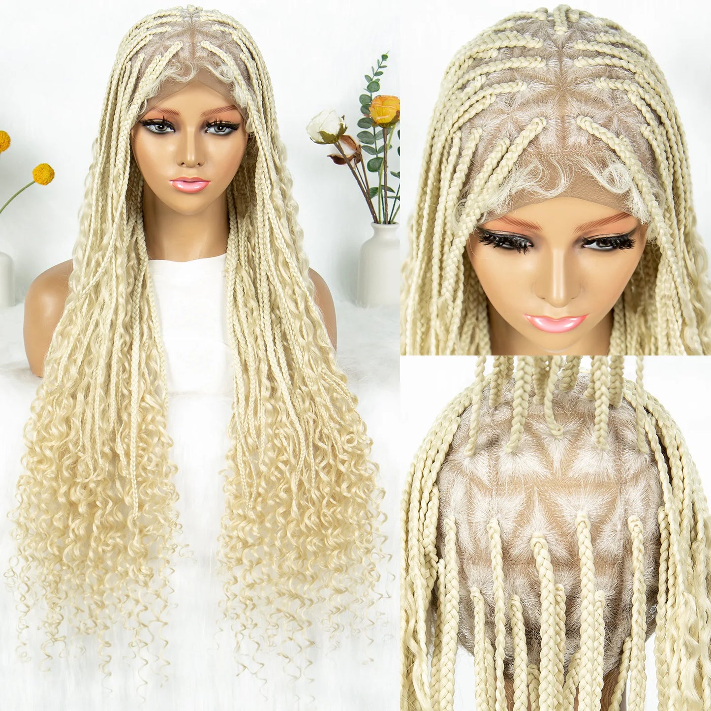 Boho Triangle Knotless Box Braids Wig | Full Lace | Baby Hair | KIMA Synthetic Luxegan