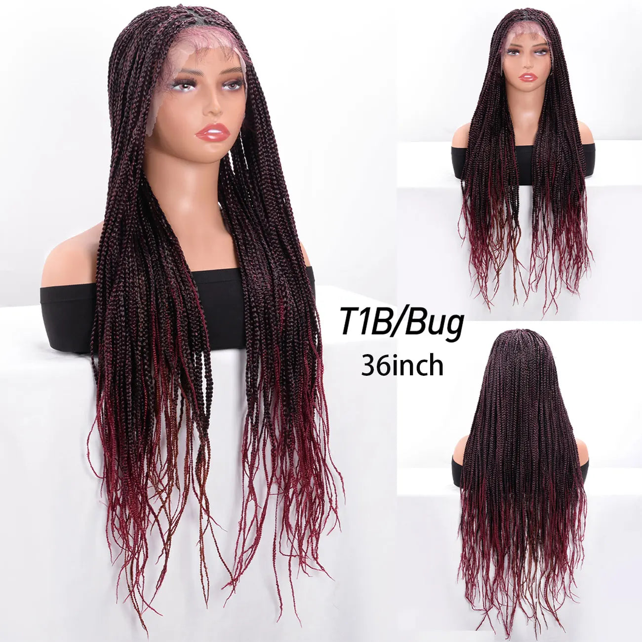 Bohemian Box Braids Full Lace Wig | Knotless | Twist Braids | Synthetic Lace Front