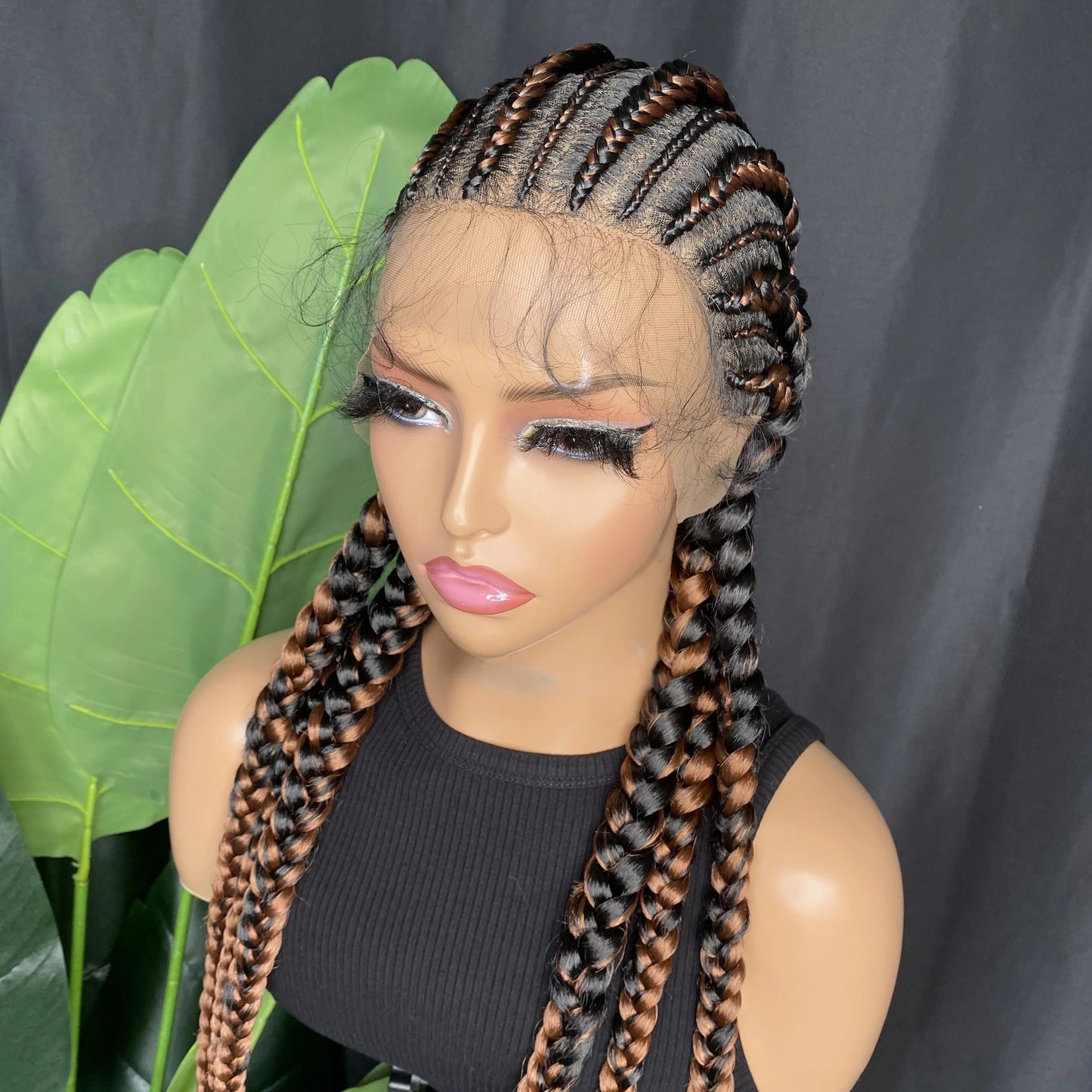 36" Knotless Box Braids Wig | Full Lace | Baby Hair | Natural Look | Synthetic Braids Luxegan