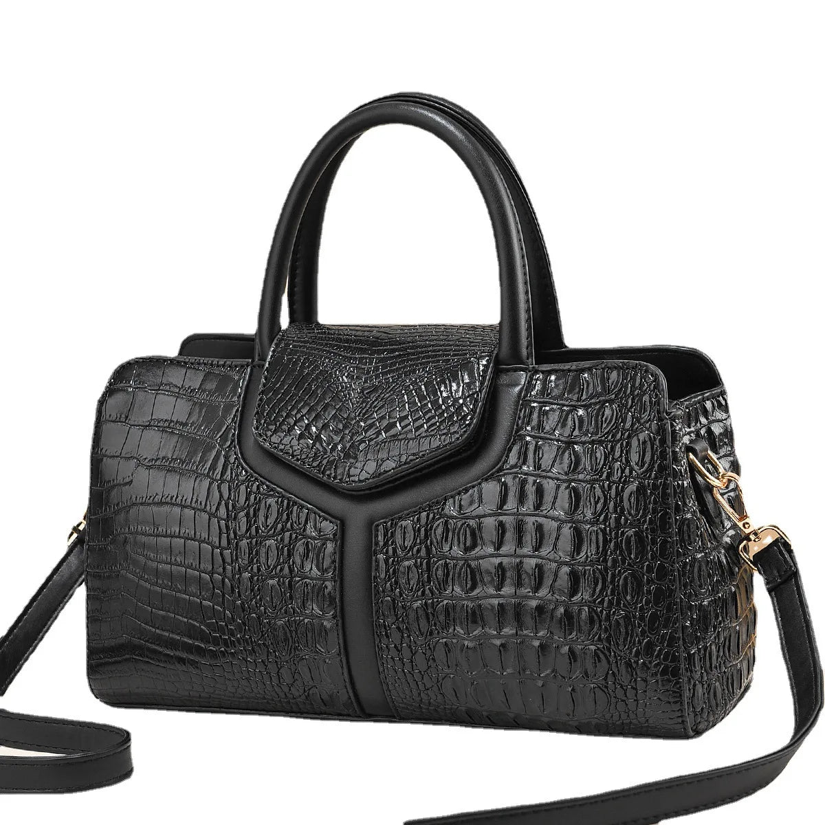 Bag Women New Fashion Crocodile Pattern Handbag | Large Capacity Casual Shoulder Messenger Bag (Purses & Handbags) Luxegan