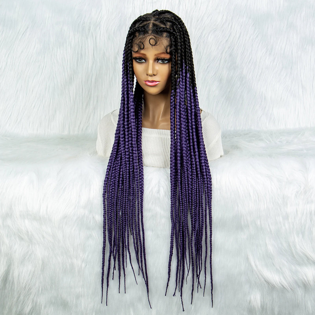 KIMA Colorful Braided Wig | Full Lace | Butterfly Locs & Dreadlocks Options Luxegan