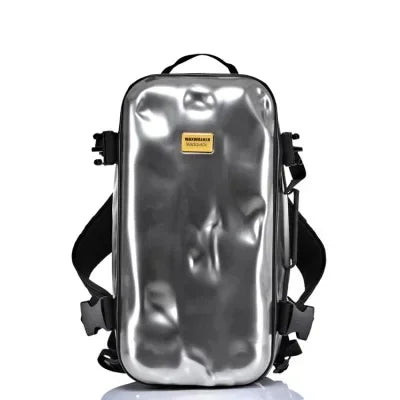 High-End Design "Crash" Backpack for Men | Hard-Shell ABS Moto & Biker Travel Bag | Ins Trend Fitness & Sports Training Pack | 20-35L Unisex Waterproof Tech Backpack Luxegan