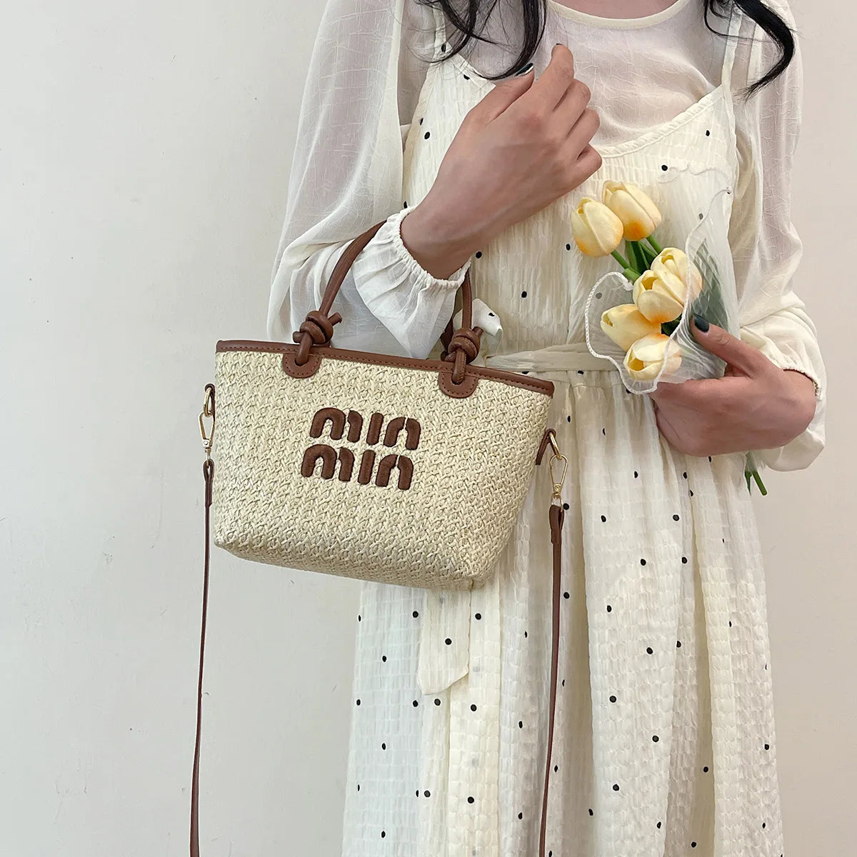 New Summer Beach Grass Woven Bag | Embroidered Thread Crossbody & Shoulder Bag Luxegan