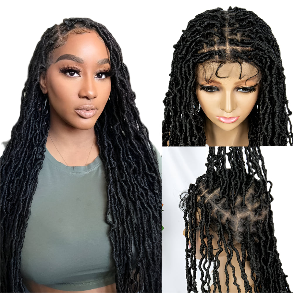 Faux Locs & Dreadlocks Braided Wig | Full Lace Front | Baby Hair | African Inspired Luxegan