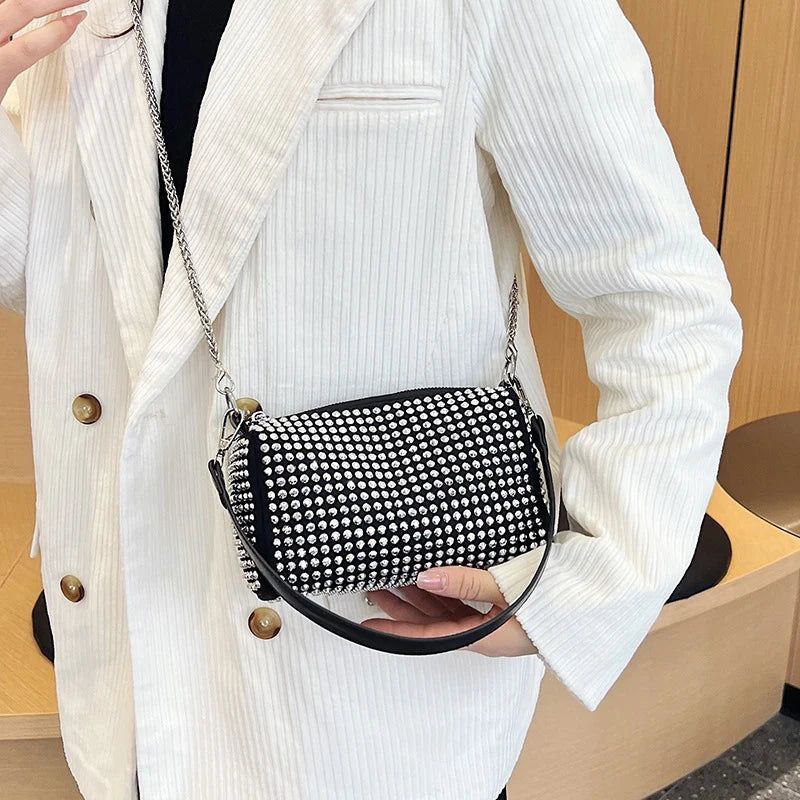 Plush Diamond Pillow Bag | Small Chain Crossbody Purse Luxegan