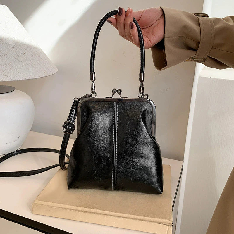 New Women’s Fashion Soft Leather Crossbody Bag | Vintage Evening Party Shoulder Tote | Versatile Cosmetic Bag & Wallet Purse with Elegant Flap Design Luxegan