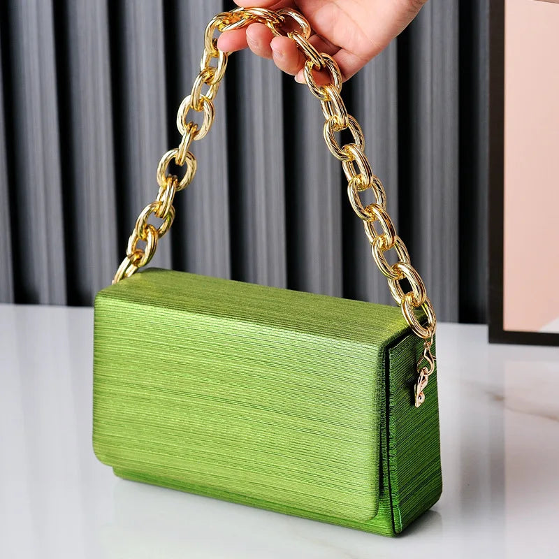Orange Square Bag | PU Fashion Handbags & Luxury Designer Side Shoulder Bag Luxegan