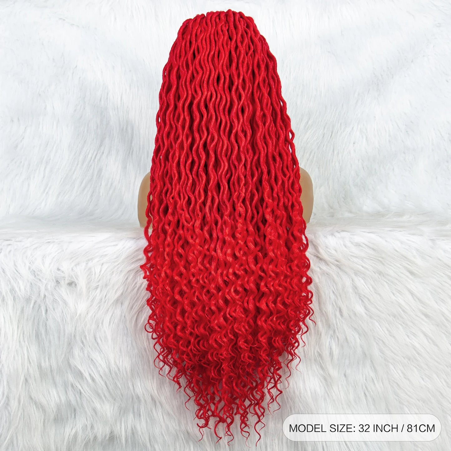 Braided Wig with Lambswool Curls | Transparent Full Lace Front Luxegan