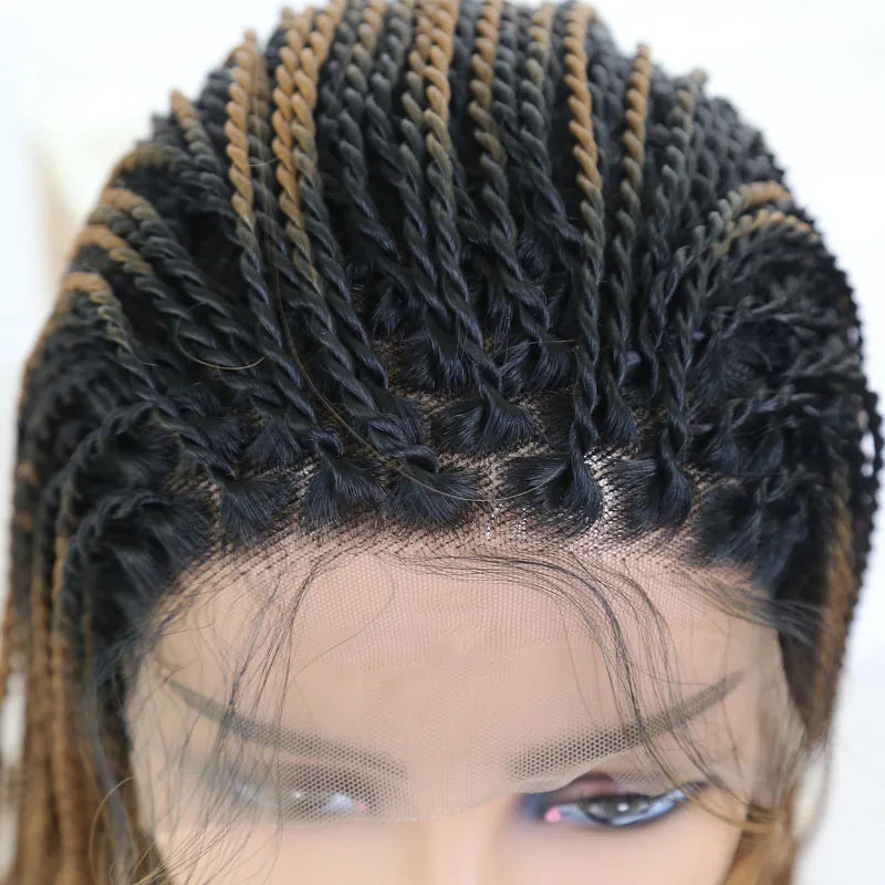 Braided Box Braids | Lace Front Wig | Swiss Lace Luxegan
