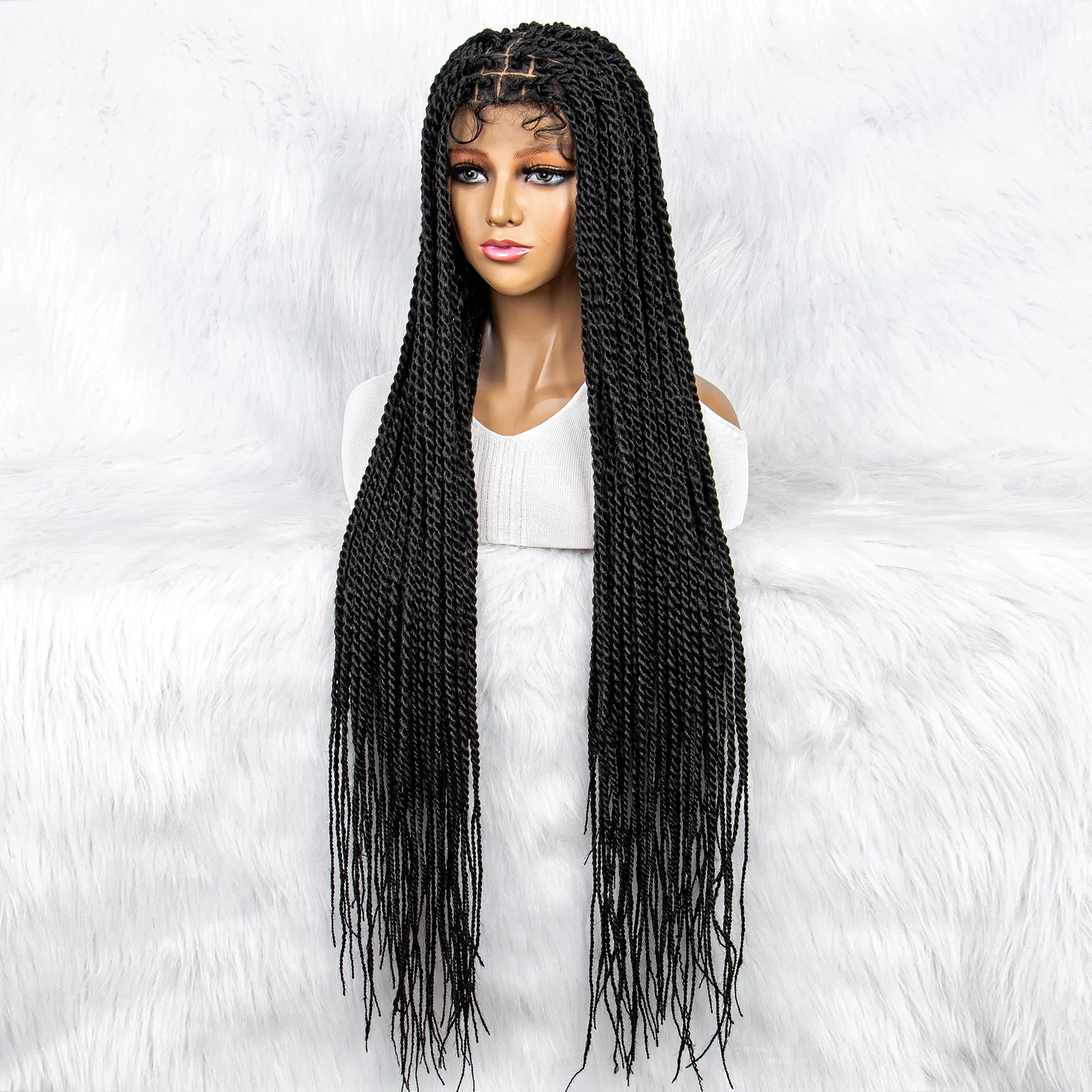 Full Lace Frontal Dreadlocks Wig | Twisted Hair & Baby Hair Luxegan