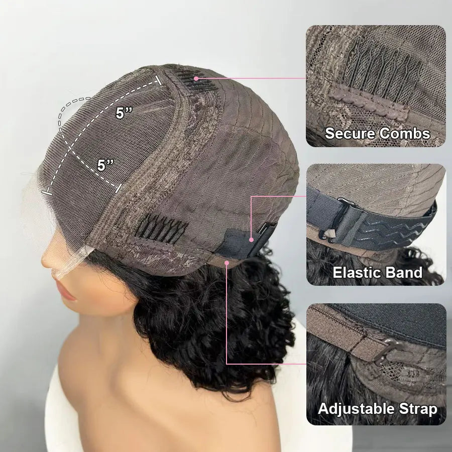 Real HD Transparent 13x6 Deep Wave Frontal Wig | Curly Human Hair | Glueless Luxegan