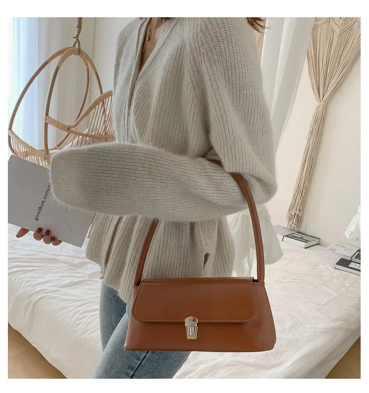Luxury Brand Crossbody Bags for Women | Fashion Design Underarm & Woman Shoulder Bag (Female Handbag & Purses, Solid Color) Luxegan