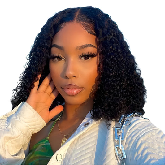 Kinky Curly Bob Wig | 13x4 Lace Front | Glueless | Wet & Wavy | Remy Human Hair
