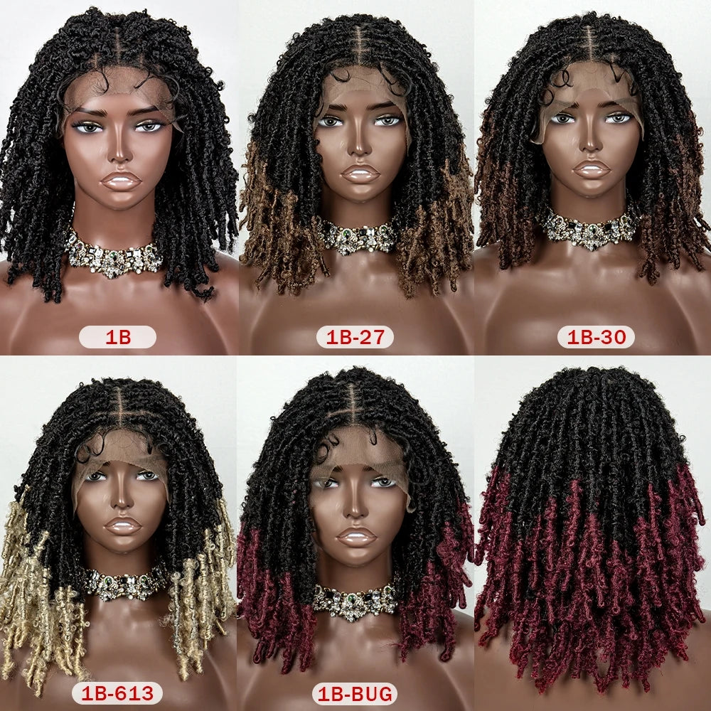 Butterfly Locs Crochet Braids Bob Wig | Lace Front | Dreadlock Style Luxegan