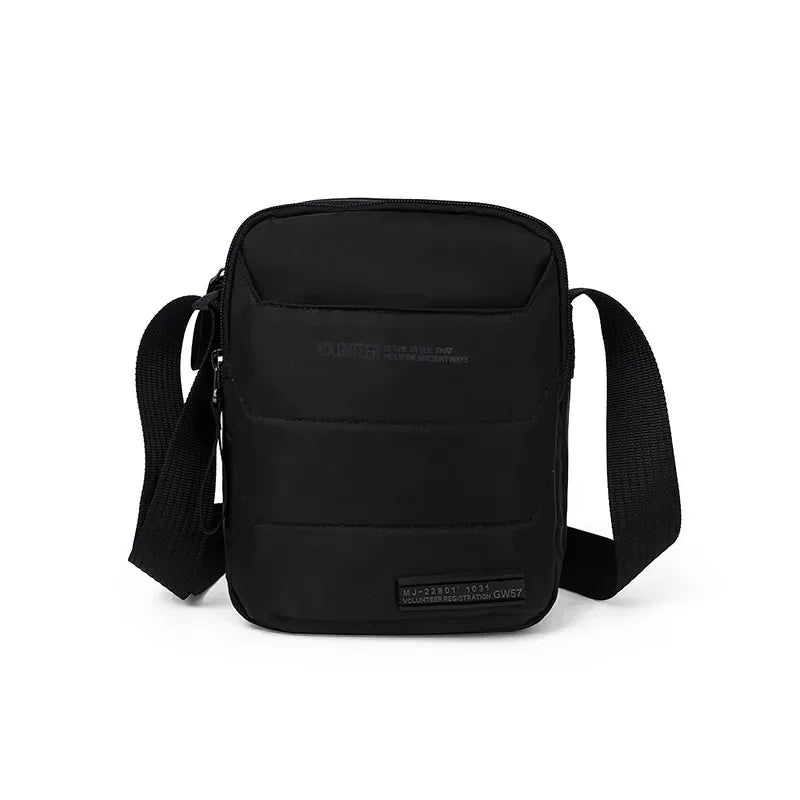 Men's Waterproof Oxford Crossbody Sling Bag | Lightweight Outdoor Hiking & Climbing Shoulder Bag | Compact "Box Shape" Multi-Pocket Utility Pack | Model 1713-12 Casual Phone Pouch Luxegan