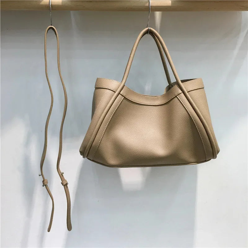 Fashionable Simple Korean Style Large Capacity Tote Bag | Versatile Crossbody Handbag & Mother-Child Commuting Bag Luxegan