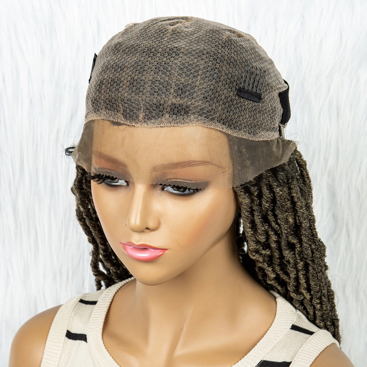 Pink & Blue Braided Wig | Full Lace Butterfly Locs & Dreadlocks
