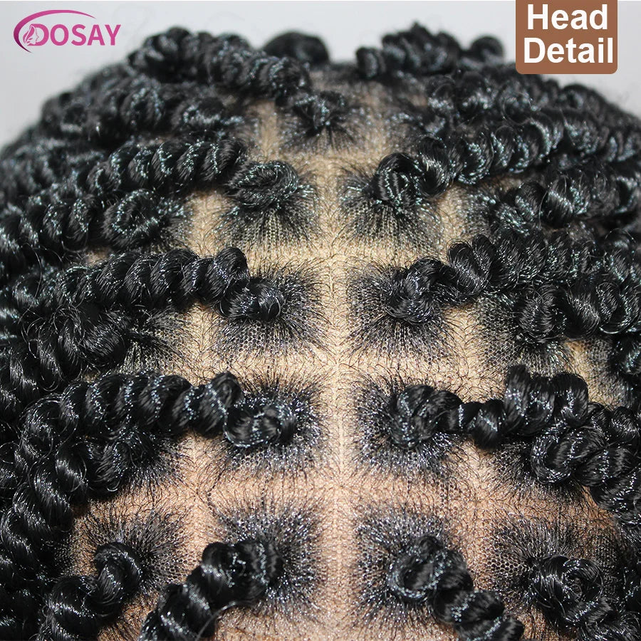 36" Fulani Cornrows & Knotless Box Braids Wig | 360 Full Lace | Baby Hair | Black Women Luxegan