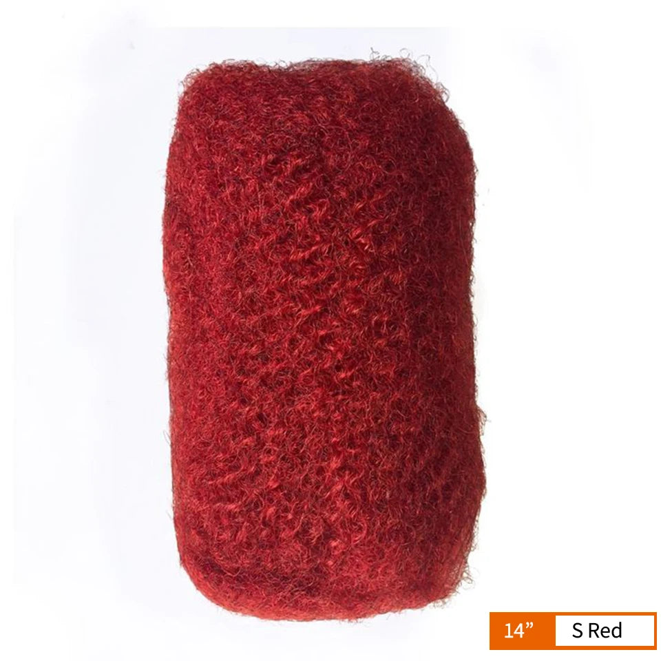 99J Burgundy Afro Kinky Bulk Human Hair | Brazilian Remy | Dreadlock & Braiding Hair | 50g