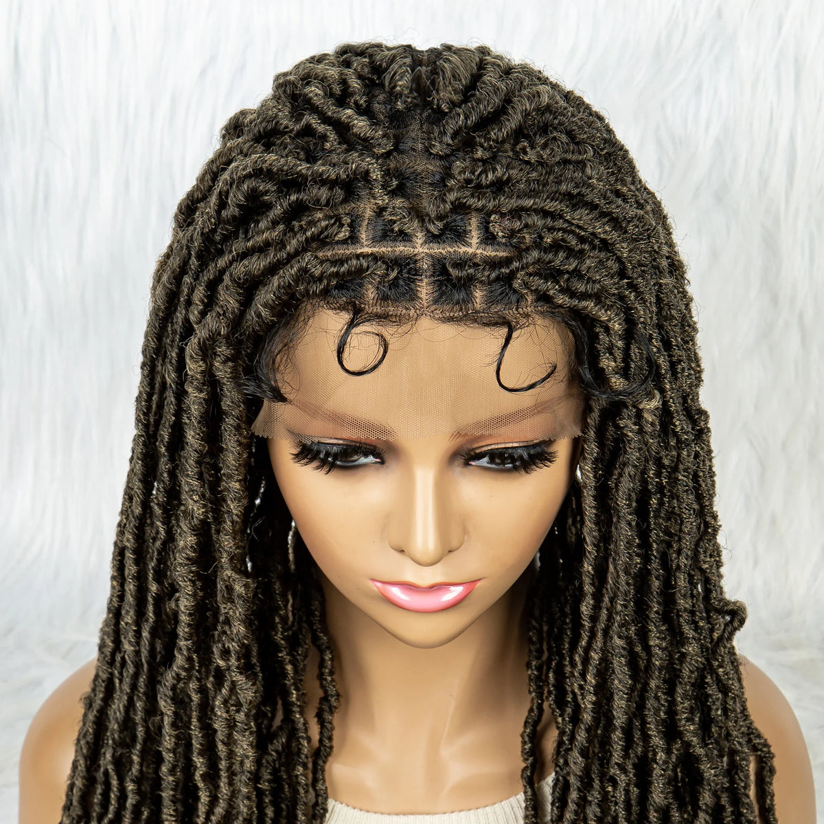 Pink & Blue Braided Wig | Full Lace Butterfly Locs & Dreadlocks