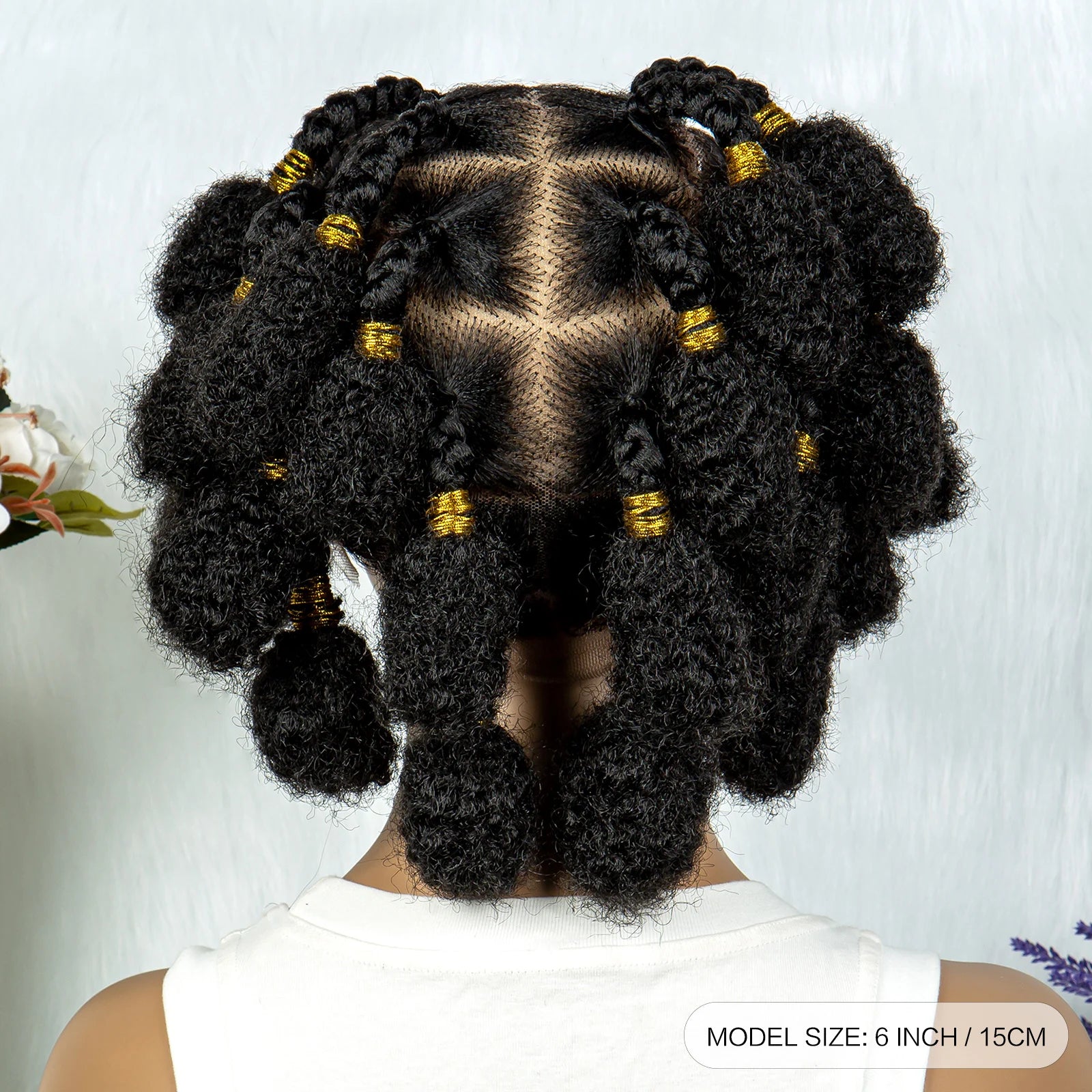 Stunning Burgundy #99J Handmade Bantu Knots Braided Wig - Full Lace, Baby Hair