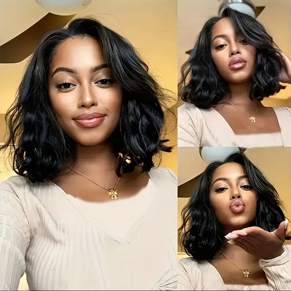 12A Wear & Go Bob Wig | 180% Density Glueless Body Wave Human Hair Luxegan