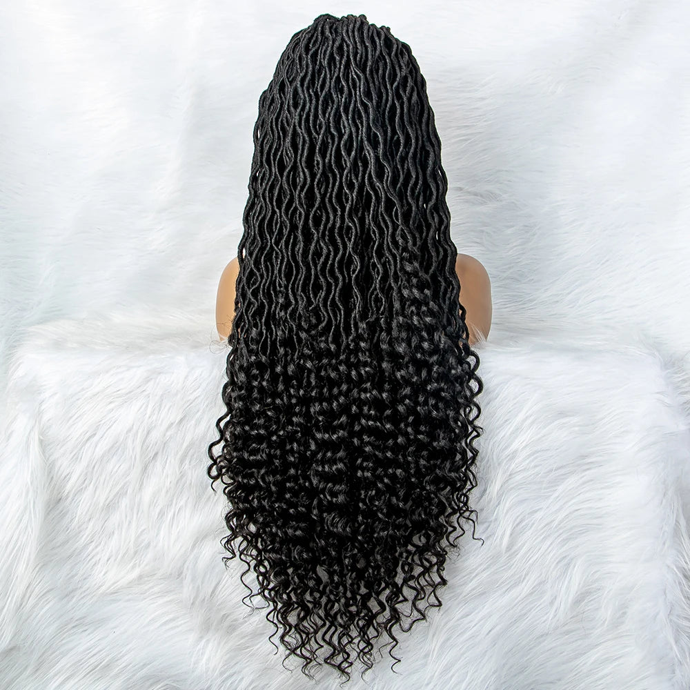 Goddess Box Braids Wig | Curly Ends | Full Lace | Crochet Hair | Black Women Luxegan