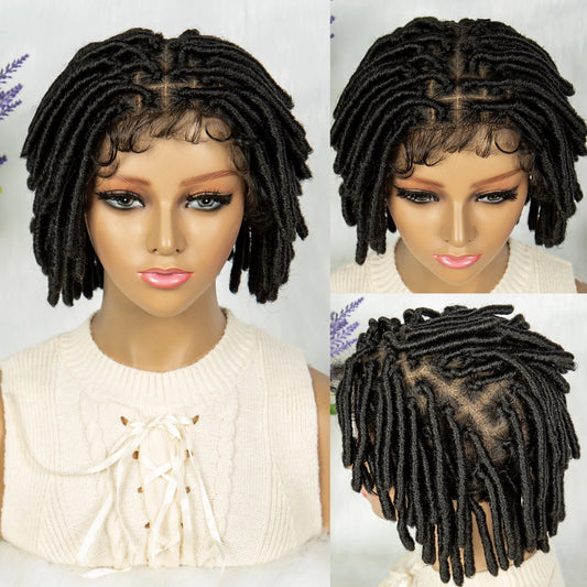 Synthetic Dreadlock Faux Locs wig Knotless Box Braided Wig Lace Front Braided Wig Full Lace African Braiding Hair For Man Women Luxegan