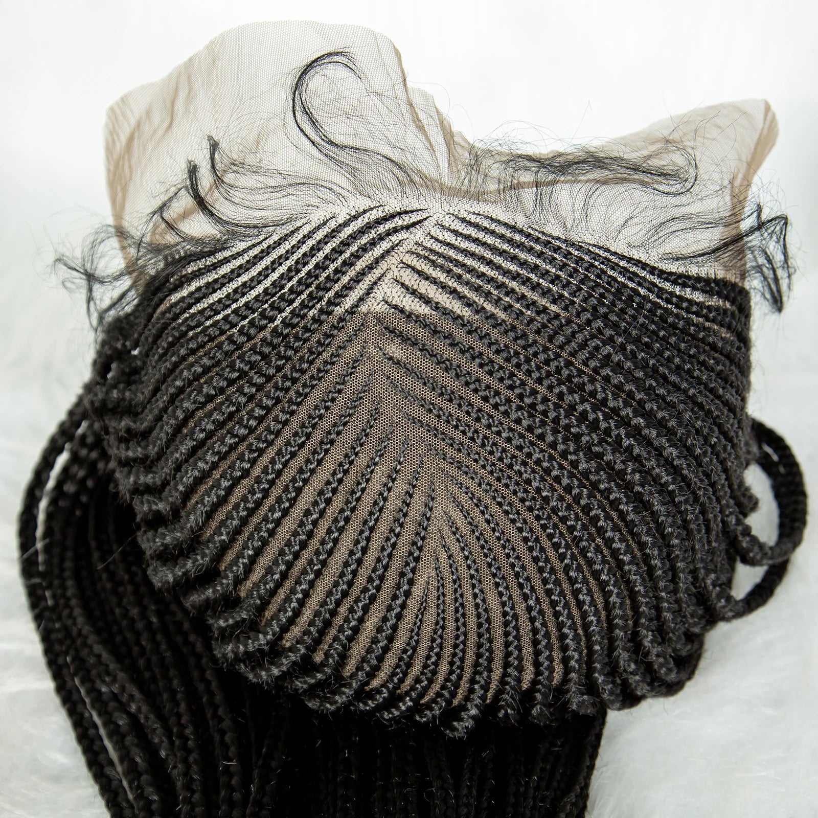 Fulani Cornrow Box Braids Wig | Full Lace Front | Baby Hair | KIMA Synthetic Luxegan