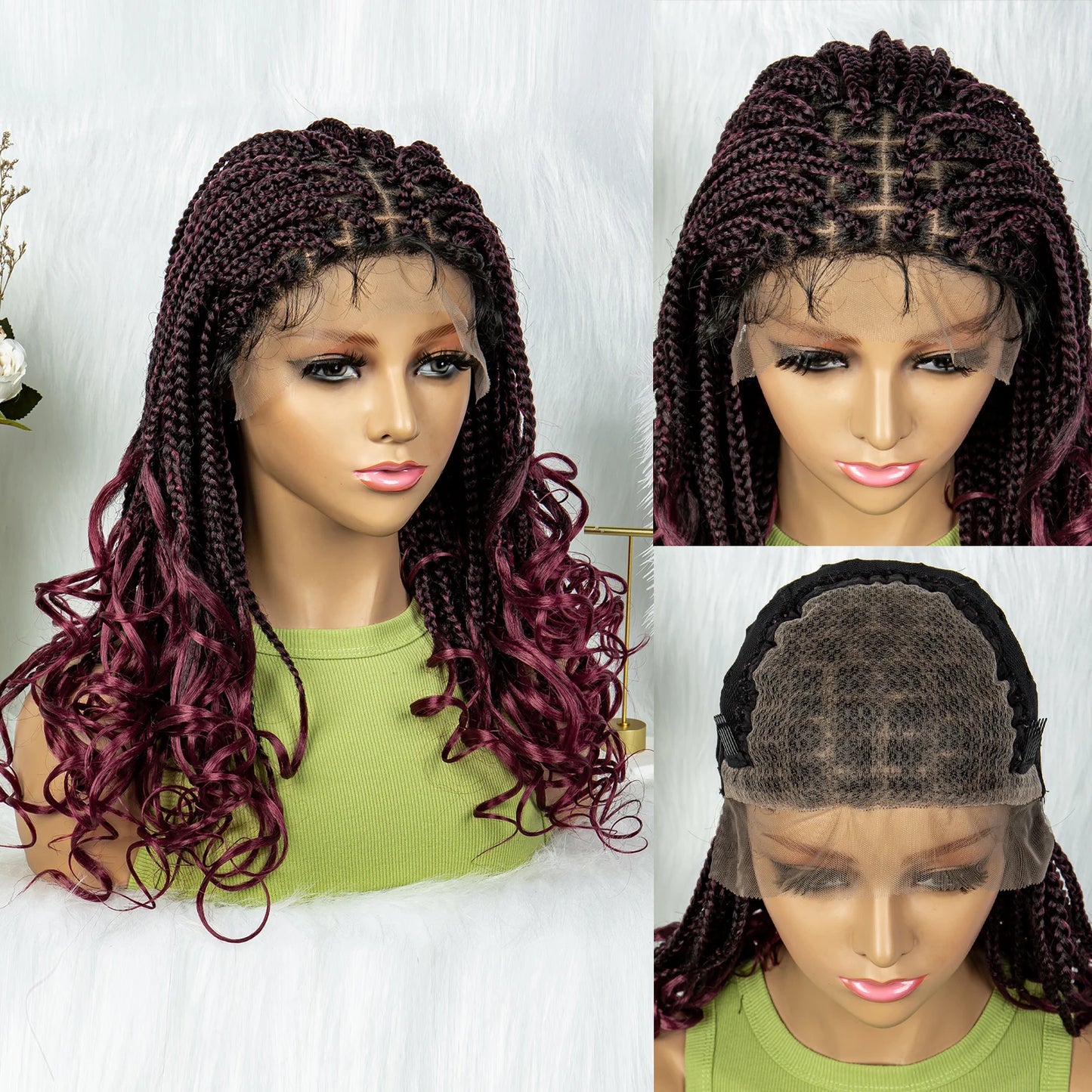 Pre-Looped Bohemian Box Braids with Curly Ends | Crochet Hair Luxegan