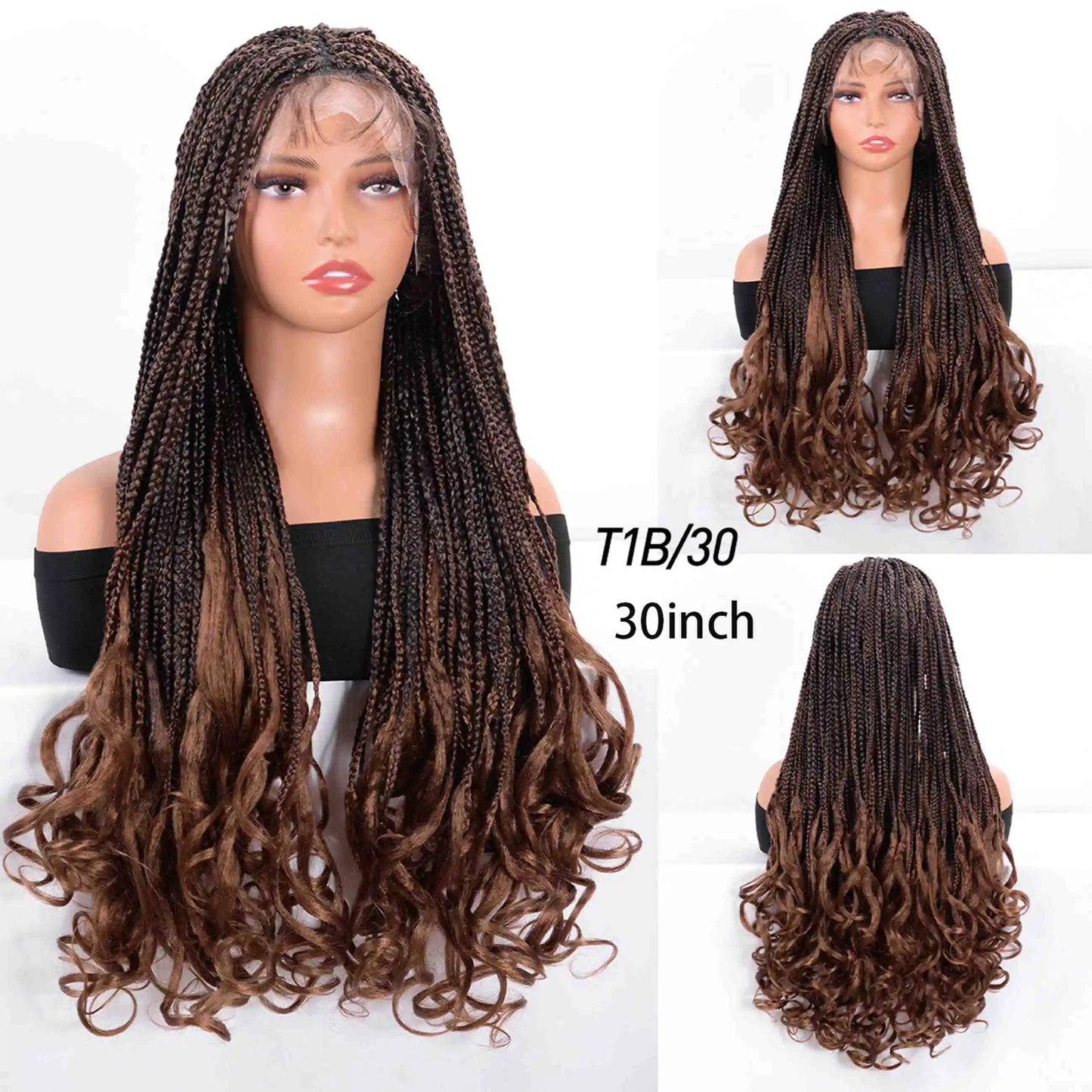 Bohemian Box Braids Full Lace Wig | Knotless | Twist Braids | Synthetic Lace Front