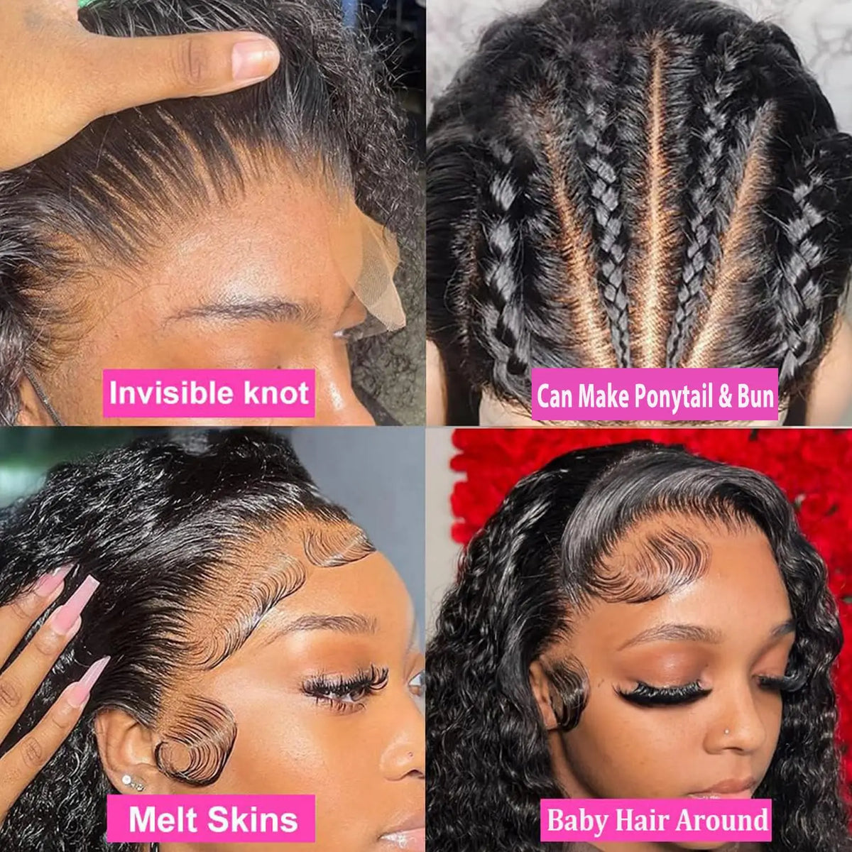 Invisi-Strap 360 HD Full Lace Glueless Wig | Sophisticated "Deep Curly" Water Wave Silhouette | Elegant High-Density Lace Frontal | "Dignified" Brazilian Human Hair Wig for Radiant Versatile Styling Luxegan