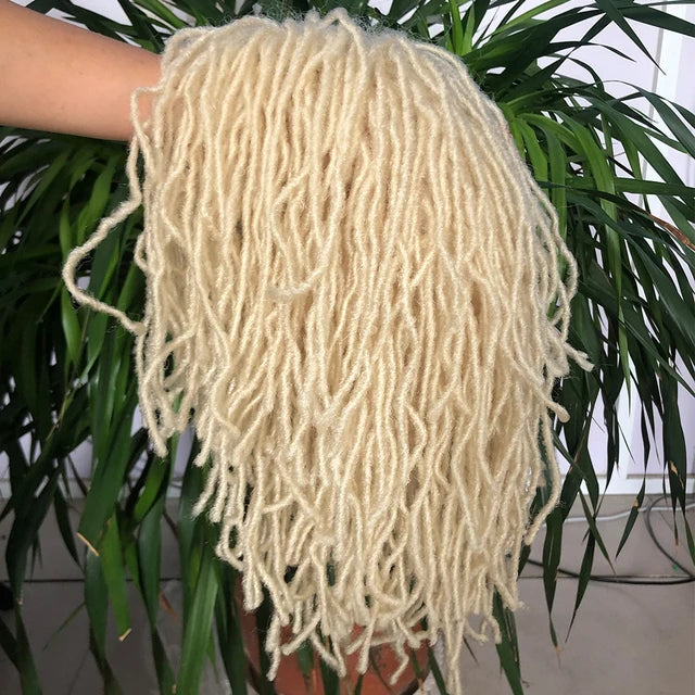 YUNRONG Dreadlock Wig For Black Women 16 inch High Temperature Fiber Dreadlock Ombre Burg Crochet Twist Hair Luxegan