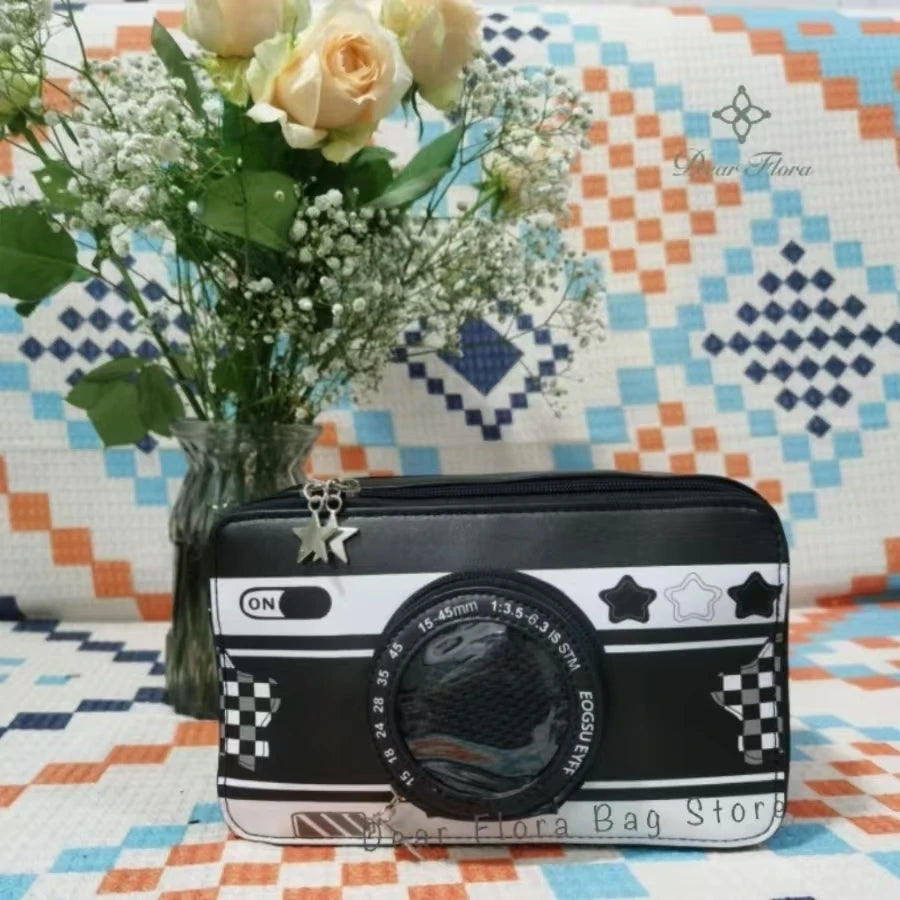 New Design Small Camera Ita Bag | Fashionable Cute Girl Transparent DIY Cosplay Shoulder Bags | Street Trend Box Messenger Crossbody Bag Luxegan